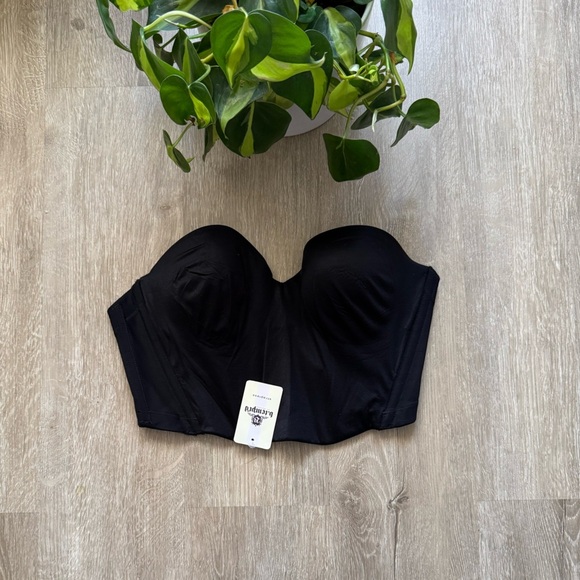 B.Tempted Black Cropped Bustier size 36B - Picture 1 of 5